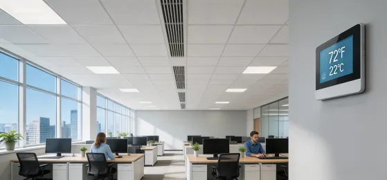 Commercial office building with Dimplex heat pump HVAC